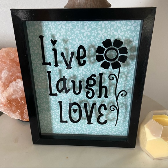 Live Laugh Love Wall Art Shadow Box Frame - Picture 1 of 3